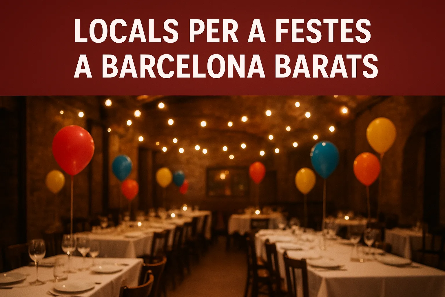 On trobar locals per a festes a Barcelona barats? Guia per llogar espais econòmics