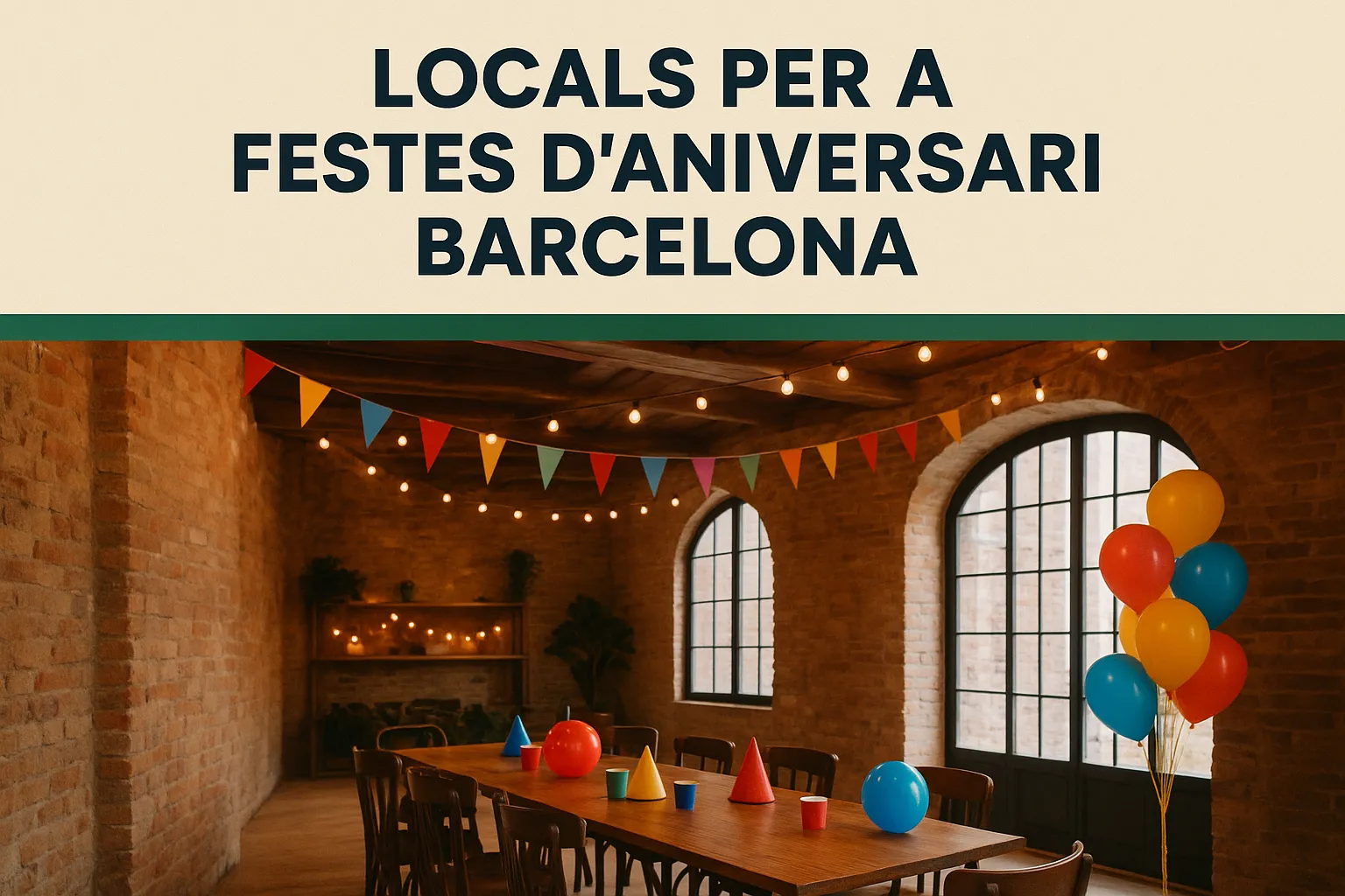 Quins són els millors locals per a festes d’aniversari a Barcelona?