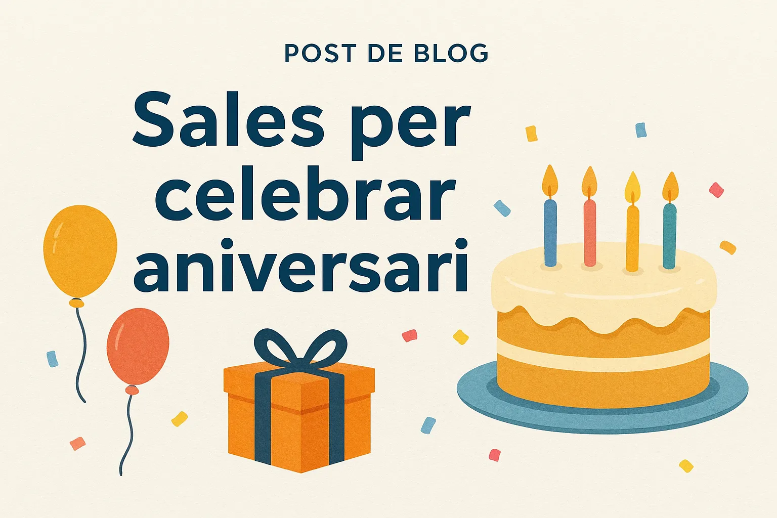 sales per celebrar aniversari